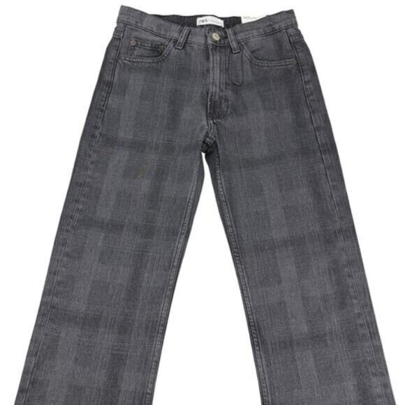 Zara Mid Rise Straight Printed Women's Jean Size 0 - Picture 4 of 8